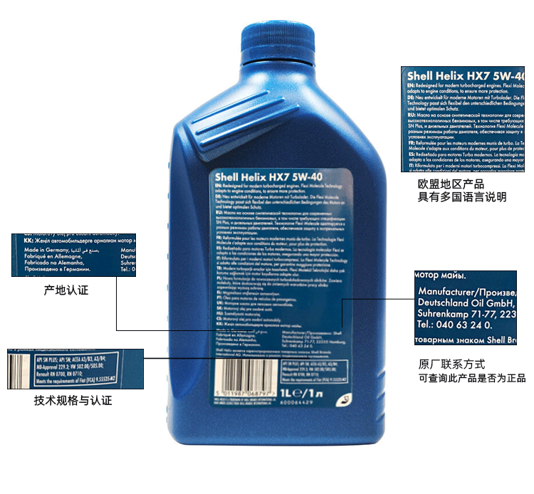 殼牌 喜力HX7 5W-40 SN PLUS 1L裝-第4張圖片-鄭州市冠恒貿易有限公司【官方網站】-車用潤滑油服務專家