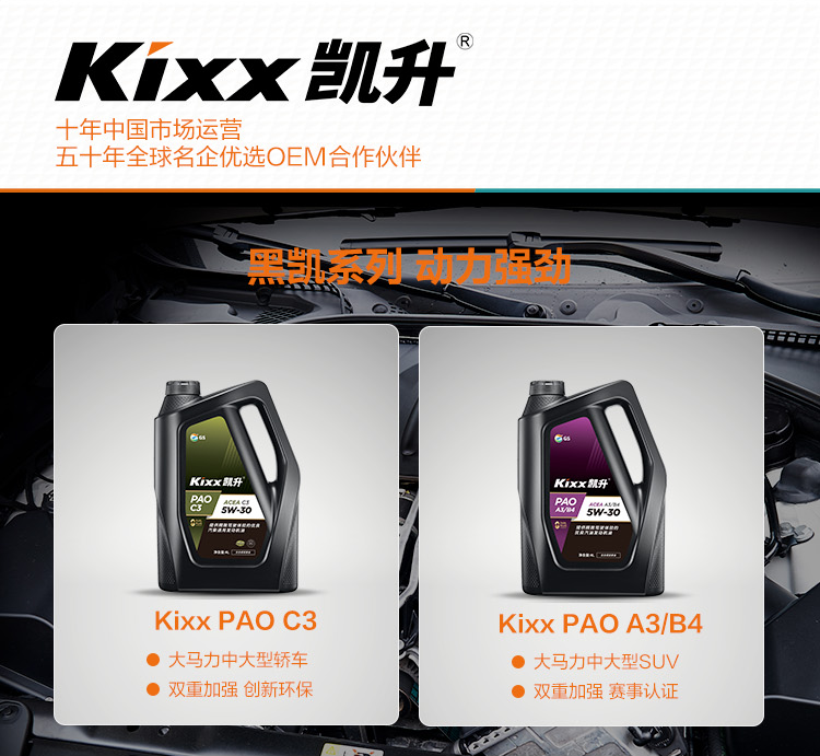 GS (Kixx) 凱升100% PAO全合成機(jī)油 0W-40 SN級(jí) 黑凱系列 4L-第9張圖片-鄭州市冠恒貿(mào)易有限公司【官方網(wǎng)站】-車(chē)用潤(rùn)滑油服務(wù)專(zhuān)家